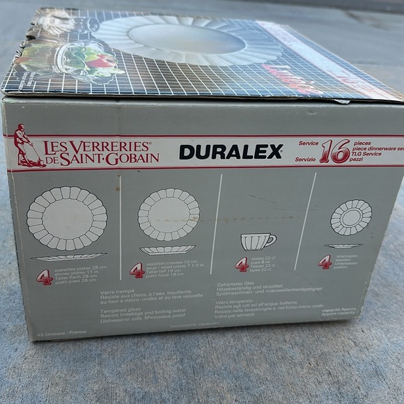 Duralex Les Verreries de Saint Gobain Lutèce 16 piece dinnerware set - Picture 5 of 7